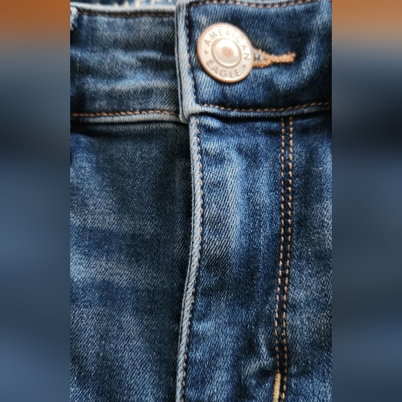 American Eagle Next Level Stretch Super Hi Rise Jegging Womens Size 0  Blue - Picture 2 of 8